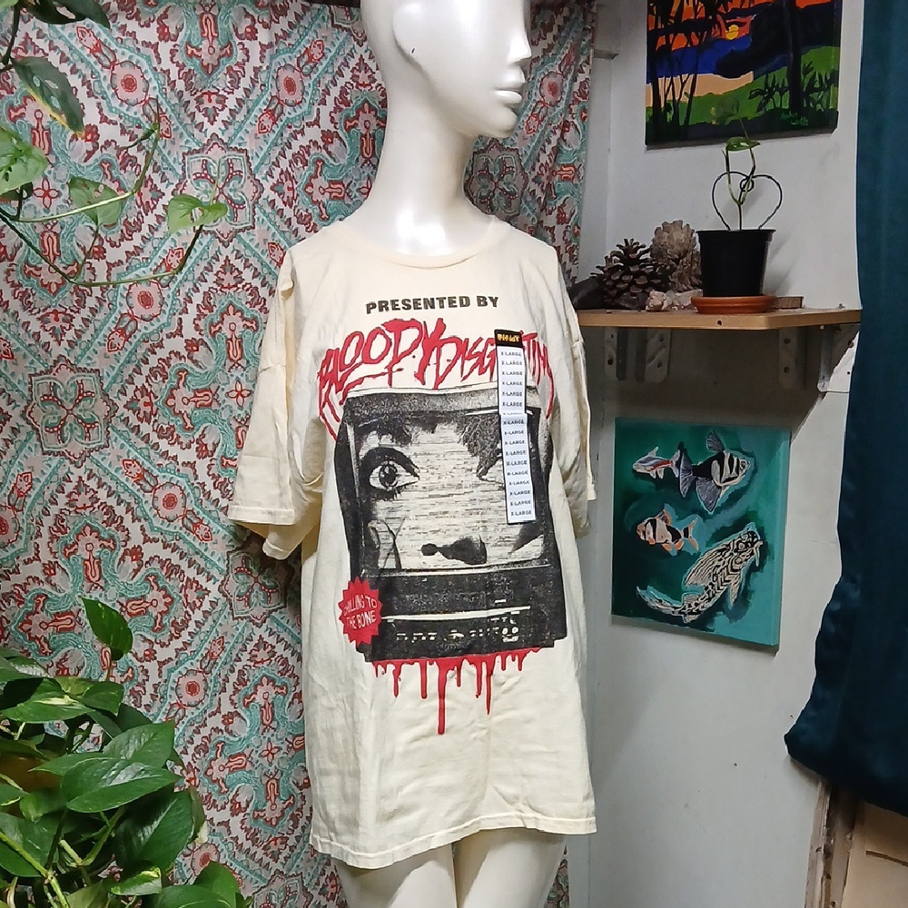 NWT Spirit of Halloween Scream Horror Cotton Graphic Tee, Size XL (Has Stains)
